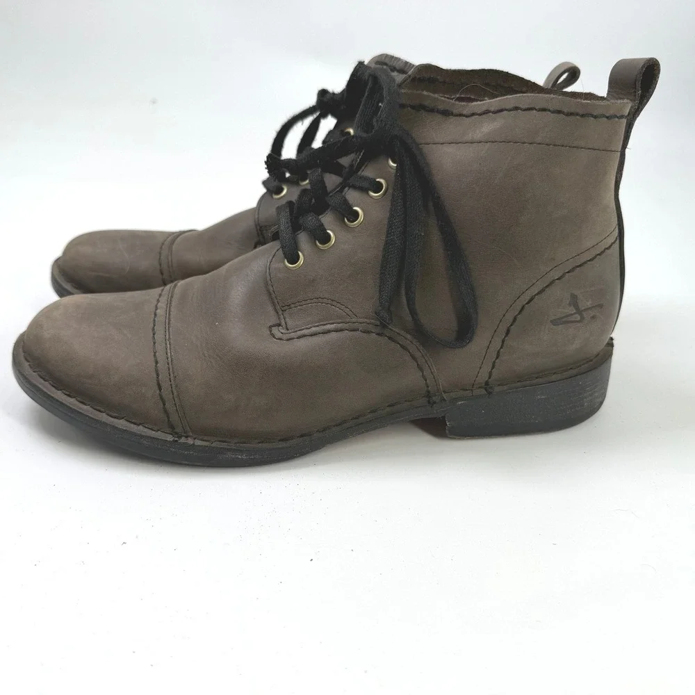 J Shoes Estate Boots Men 10‎ Brown Leather Heritage Indie Hipster Gorpcore